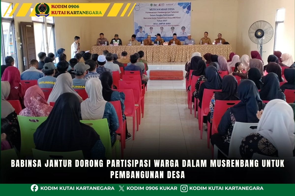Babinsa Jantur Dorong Partisipasi Warga dalam Musrenbang untuk Pembangunan Desa