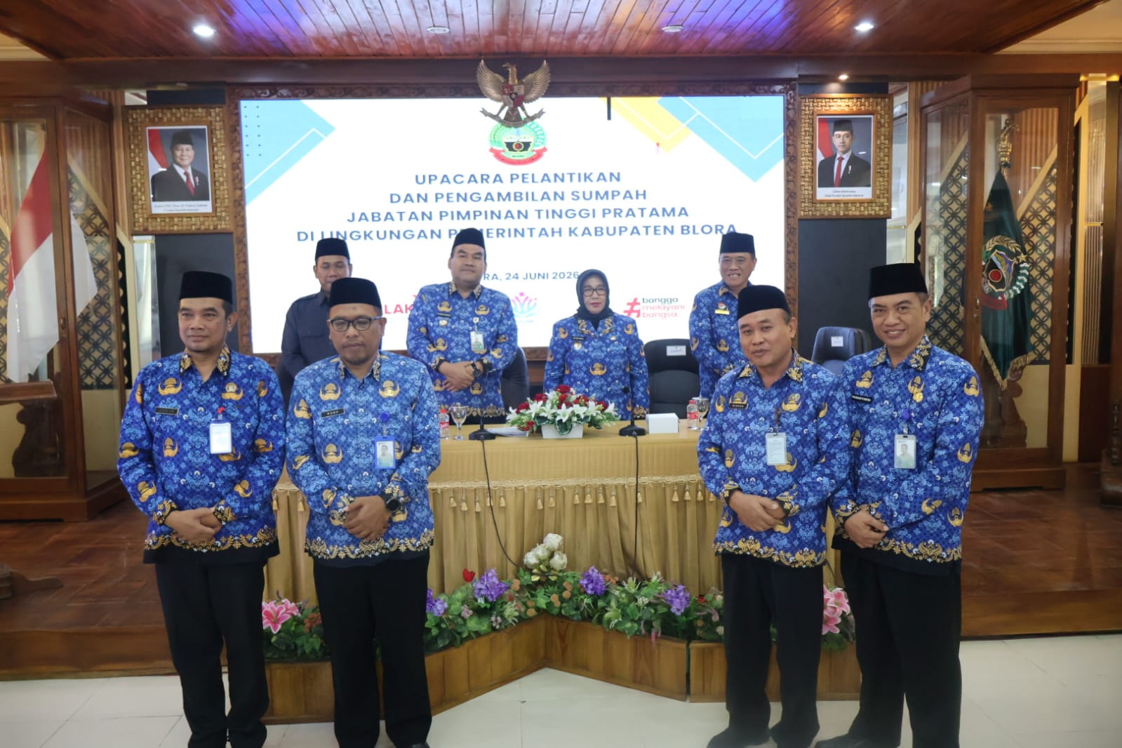 Bupati Blora Lantik Empat Pejabat Pimpinan Tinggi Pratama