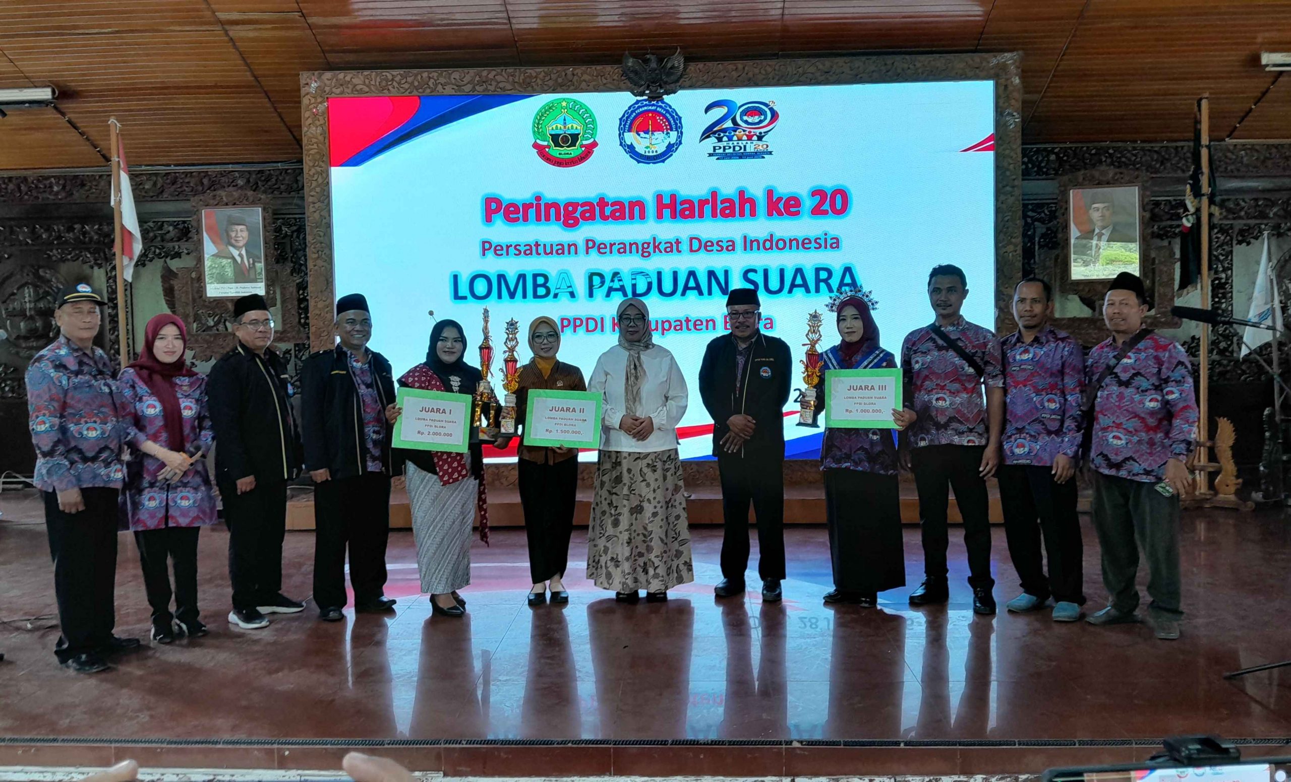 PPDI Blora Tutup Harlah ke-20 dengan Lomba Paduan Suara, Kecamatan Blora Jadi Juara