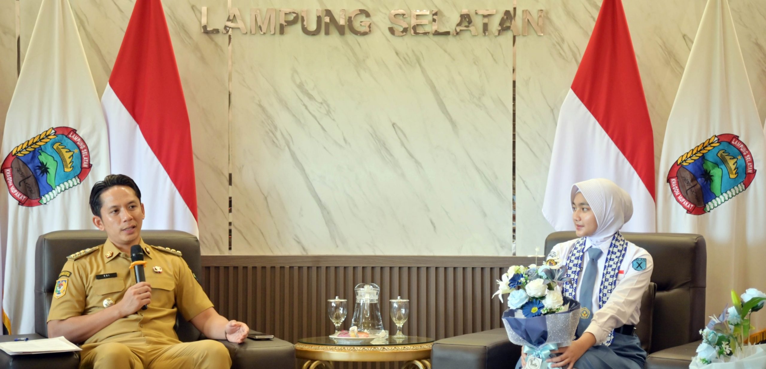 Bupati Egi Lepas Dua Calon Paskibraka Nasional Asal Lampung Selatan