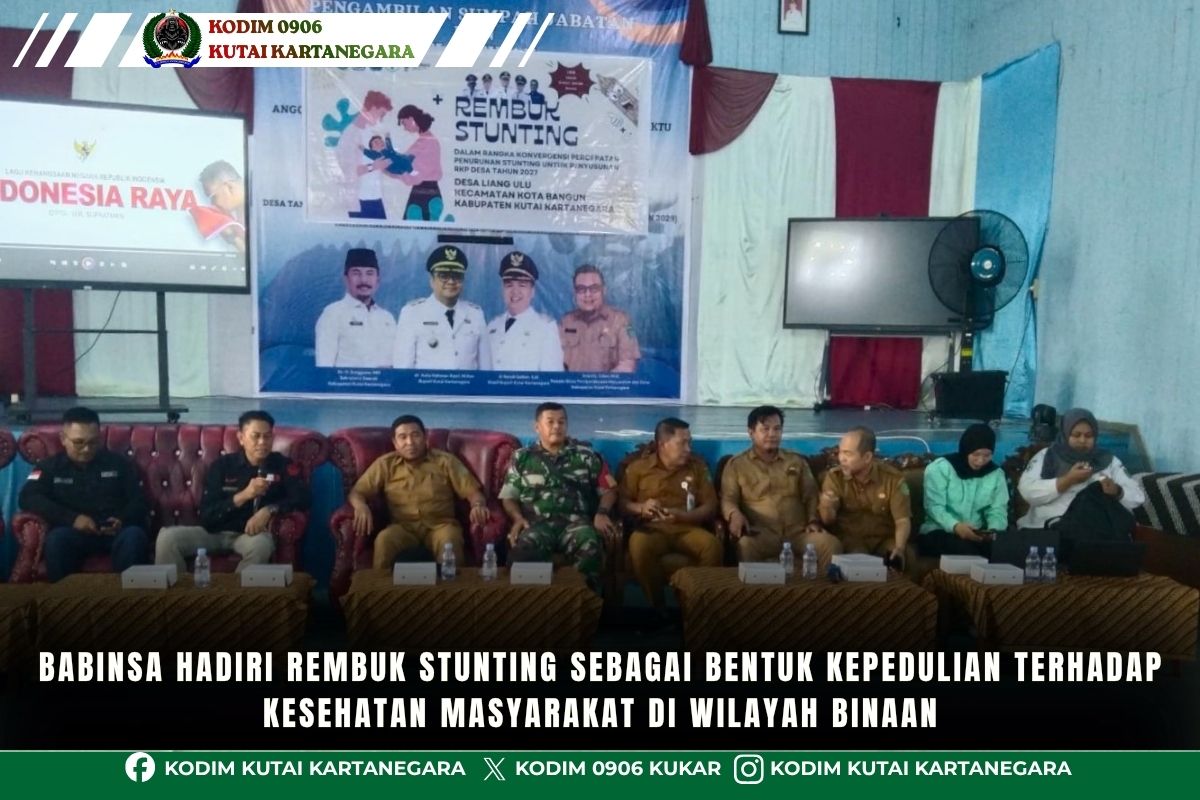 Babinsa Hadiri Rembuk Stunting Sebagai Bentuk Kepedulian Terhadap Kesehatan Masyarakat Di Wilayah Binaan