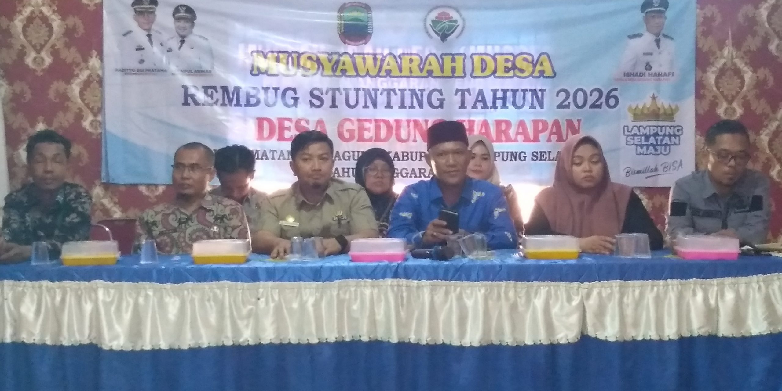 Ishadi Hanafi Pimpin Rembuk Stunting Dan RKPdes Tahun 2027 Di Desa Gedung Harapan