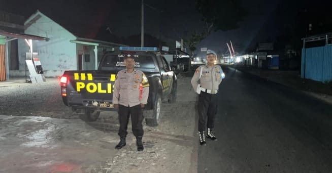 Patroli Tengah Malam, Polsek Candipuro Persempit Ruang Gerak Pelaku C3