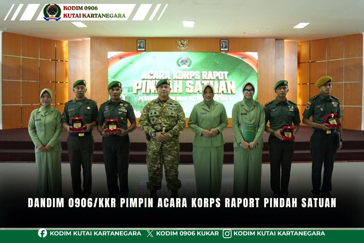 Dandim 0906/kkr Pimpin Acara Korps Raport Pindah Satuan