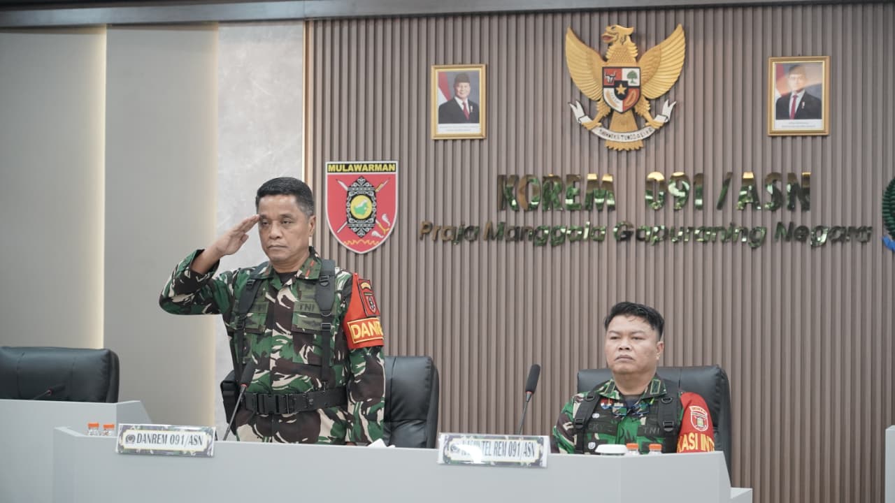 Hadiri Pembukaan Latihan Posko I Kodim 0902/Berau, Danrem Tekankan Profesionalisme Prajurit
