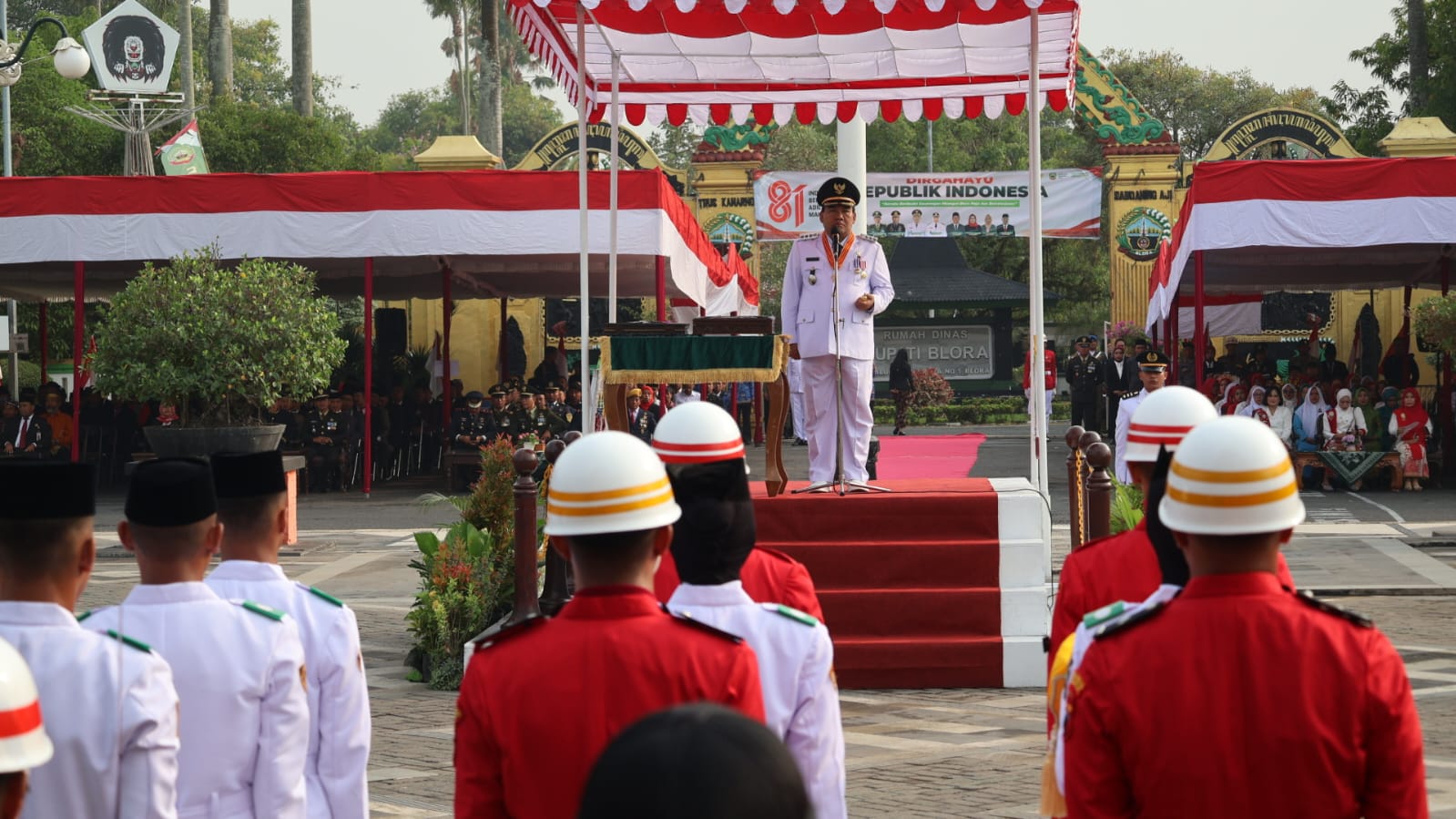 Upacara Peringatan Kemerdekaan Bupati Blora Ajak Masyarakat Berduka dan Berdonasi untuk Korban Bencana