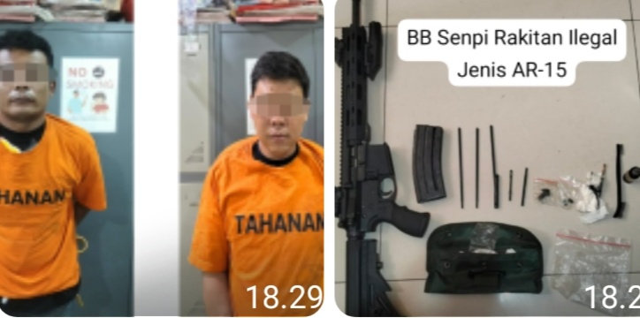 Diburu Dari Pelabuhan Bakauheni Hingga Loteng,Senjata Laras Panjang Dan Belasan Amunisi Diamankan Polisi