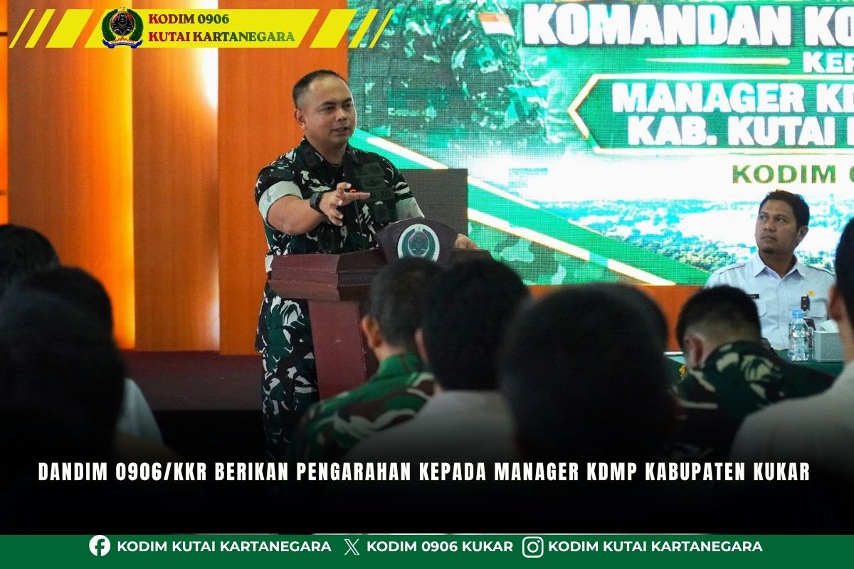 Dandim 0906/Kkr Berikan Pengarahan Kepada Manager Kdmp Kabupaten Kukar