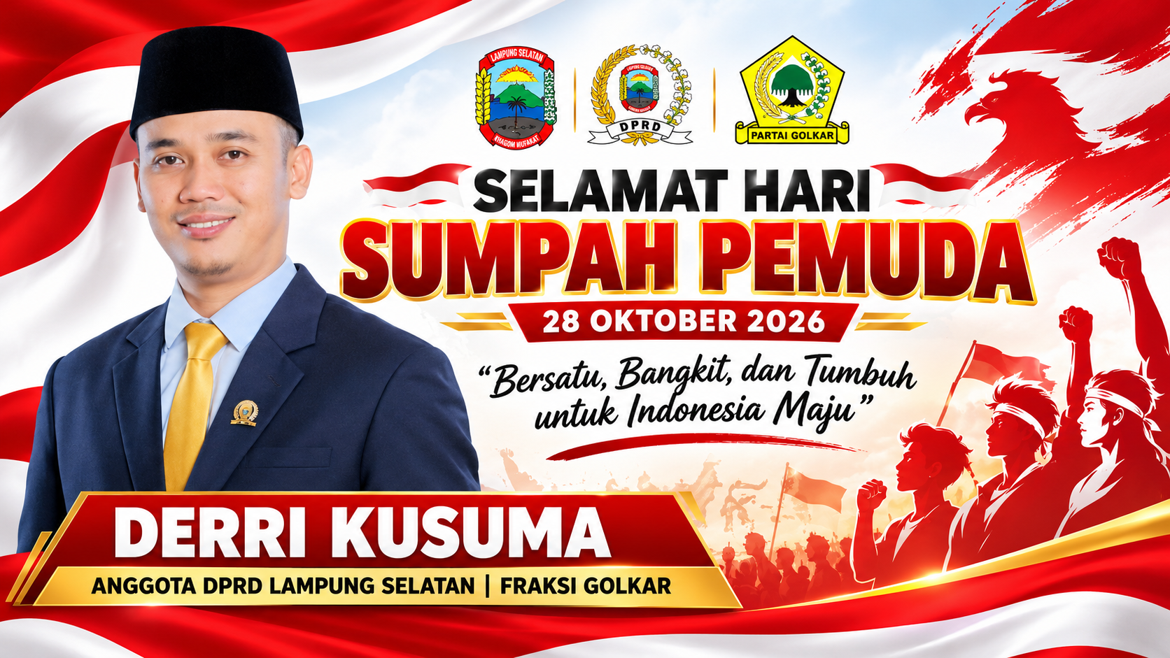 Anggota DPRD Lamsel,Derri Kusuma: Pemuda Jangan Hanya Jadi Penonton, Saatnya Ambil Peran dalam Perubahan